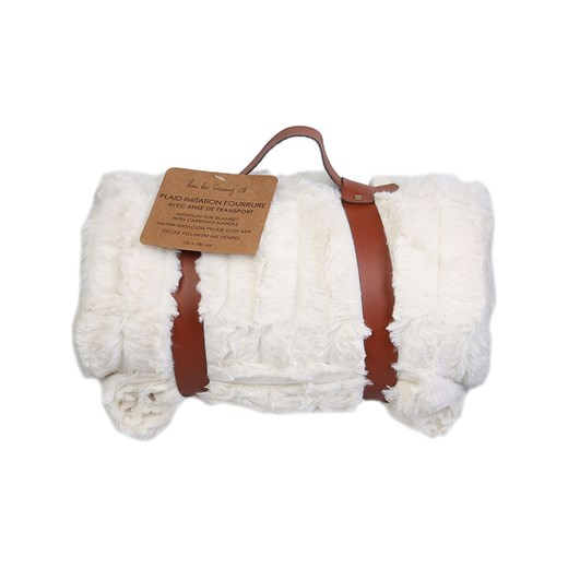 THE HOME DECO FACTORY Pled w kolorze białym - 150 x 120 cm ze sklepu Limango Polska w kategorii Tekstylia - zdjęcie 173950579