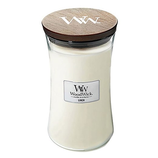 WoodWick Świeca zapachowa &quot;Linen&quot; - 609,5 g ze sklepu Limango Polska w kategorii Świece i dyfuzory - zdjęcie 173950999
