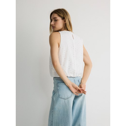 Reserved - Bluzka typu bombka - biały Reserved M Reserved