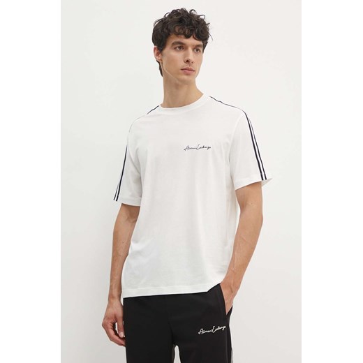 Armani Exchange t-shirt bawełniany męski kolor biały z aplikacją 8NZTSG ZJ9AZ ze sklepu ANSWEAR.com w kategorii T-shirty męskie - zdjęcie 173953575