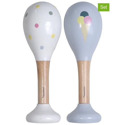 Kindsgut Grzechotki (2 szt.) &quot;Ice cream and dots&quot;  - 6 m+ ze sklepu Limango Polska w kategorii Zabawki - zdjęcie 173955185