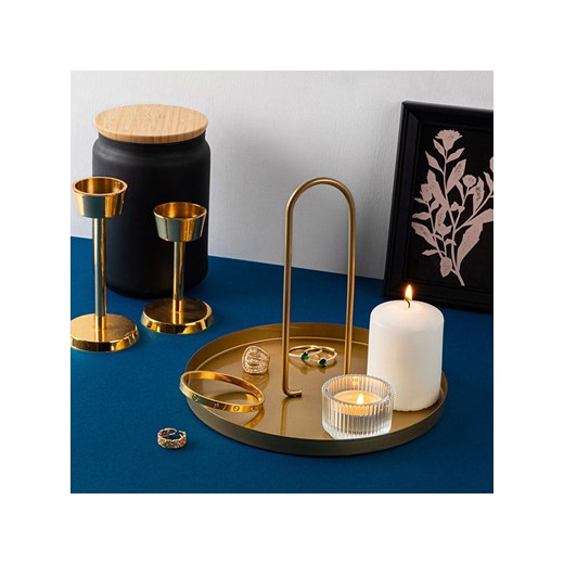 Scandinavia Concept Taca w kolorze złotym - wys. 18 x Ø 20,5 cm ze sklepu Limango Polska w kategorii Tace - zdjęcie 173955365