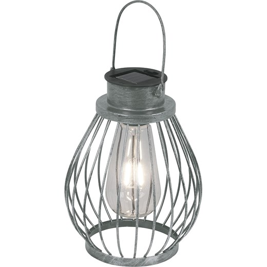 näve Dekoracyjna lampa solarna LED w kolorze srebrnym - wys. 30,5 x Ø 15,5 cm ze sklepu Limango Polska w kategorii Oświetlenie - zdjęcie 173956567
