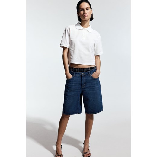 H & M - Szorty dżinsowe Low Waist - Niebieski H & M 50 H&M