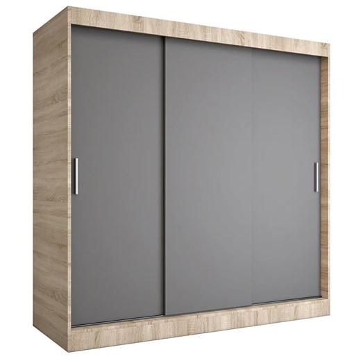 Szafa przesuwna 200 cm dąb sonoma + antracyt - Corina 6X Elior One Size Edinos.pl