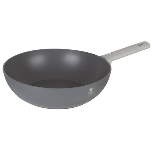 Szary wok z powłoką tytanową 28cm H8-G28 ze sklepu Edinos.pl w kategorii Naczynia - zdjęcie 173958857