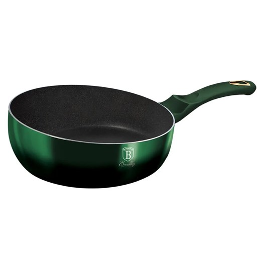 Aluminiowy wok w zielonym metalicznym kolorze 26cm P9-M16 ze sklepu Edinos.pl w kategorii Naczynia - zdjęcie 173958916