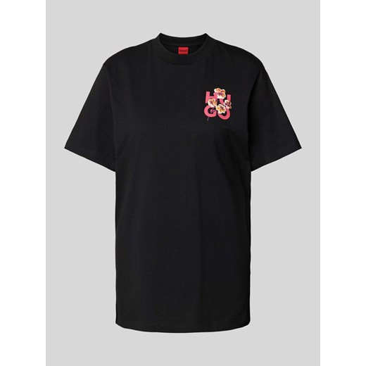 T-shirt z nadrukiem z logo ze sklepu Peek&Cloppenburg  w kategorii Bluzki damskie - zdjęcie 173962585