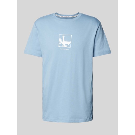 T-shirt z nadrukiem z logo model ‘GRID BOX’ ze sklepu Peek&Cloppenburg  w kategorii T-shirty męskie - zdjęcie 173962696