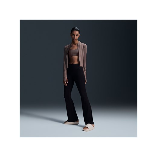 Damskie legginsy z wysokim stanem i rozszerzanymi nogawkami Nike Zenvy - Czerń Nike XS (EU 32-34) Nike poland