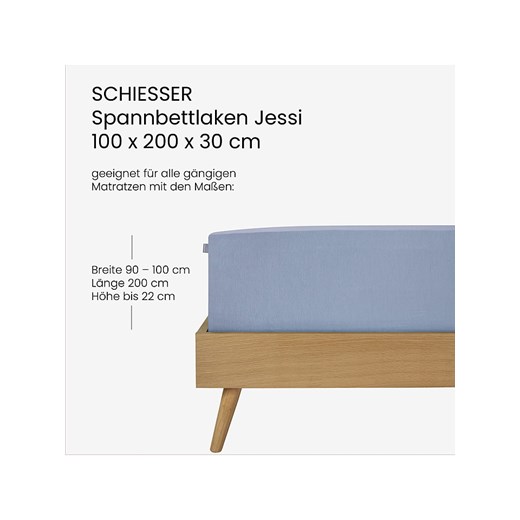 Schiesser Dżersejowe prześcieradło w kolorze błękitnym z gumką Schiesser 180x200 cm okazja Limango Polska