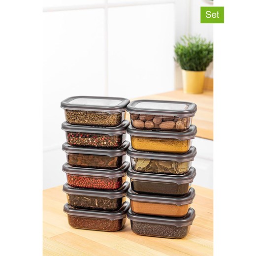 Violeta Home Pojemniki (12 szt.) w kolorze antracytowym - 0,4 l ze sklepu Limango Polska w kategorii Pojemniki kuchenne - zdjęcie 173963257