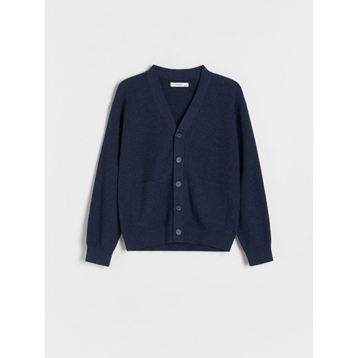 Reserved - Strukturalny kardigan z kieszeniami - granatowy Reserved 146/152 (10-11 lat) Reserved