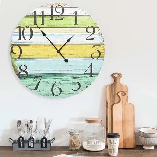 Zegar ścienny wielokolorowy 60 cm - Arktos 7X Elior One Size Edinos.pl