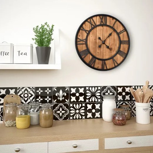 Drewniany wiszący zegar retro 60 cm - Edox 3X Elior One Size Edinos.pl