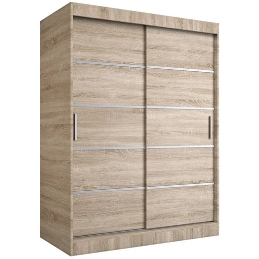 Szafa przesuwna dąb sonoma 150 cm K7-D80 ze sklepu Edinos.pl w kategorii Szafy - zdjęcie 173967686