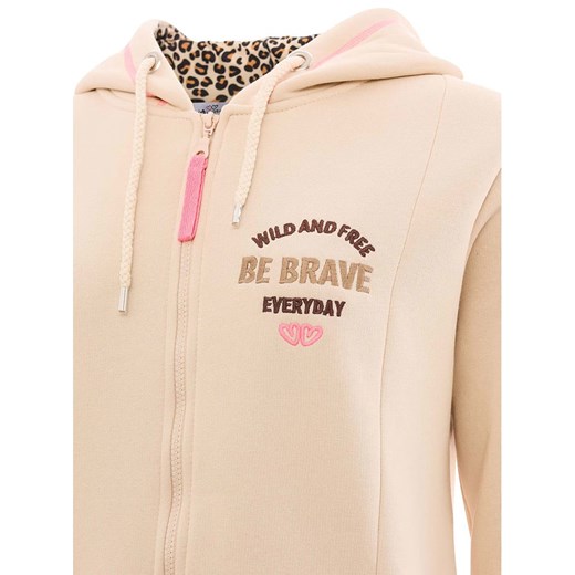 Zwillingsherz Bluza "Be Brave Everyday" w kolorze beżowym Zwillingsherz L/XL Limango Polska okazyjna cena