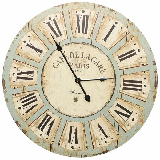 Stylowy vintage zegar ścienny 60 cm - Muskar 9X ze sklepu Edinos.pl w kategorii Zegary - zdjęcie 173969007