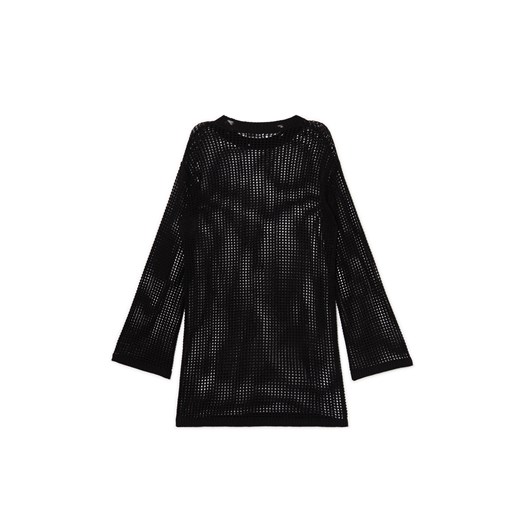 Cropp - Czarny ażurowy sweter - czarny Cropp L Cropp