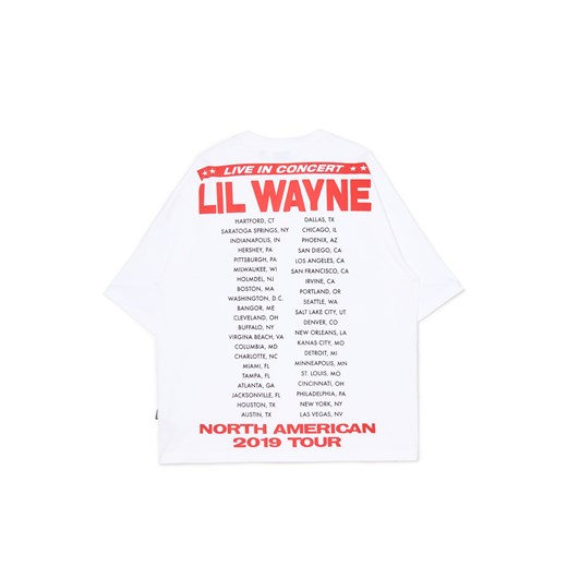Cropp - Koszulka z trasą koncertową Lil Wayne'a - biały Cropp S Cropp
