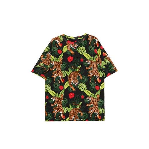 Cropp - Wzorzysta koszulka z motywem zwierzęcym - czarny ze sklepu Cropp w kategorii T-shirty męskie - zdjęcie 173969957