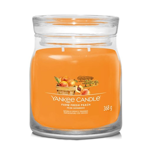 Yankee Candle Świeca zapachowa &quot;Farm Fresh Peach&quot; - 368 g ze sklepu Limango Polska w kategorii Świece i dyfuzory - zdjęcie 173971296