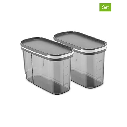 Violeta Home Pojemniki (2 szt.) w kolorze szarym - 1,25 l Violeta Home onesize promocja Limango Polska