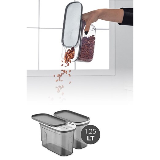 Violeta Home Pojemniki (2 szt.) w kolorze szarym - 1,25 l Violeta Home onesize wyprzedaż Limango Polska