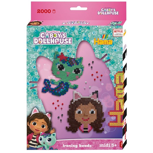 Hama 2.000-częściowy zestaw koralików &quot;Gabbys Dollhouse&quot; do prasowanek - 5+ ze sklepu Limango Polska w kategorii Zabawki - zdjęcie 173971897