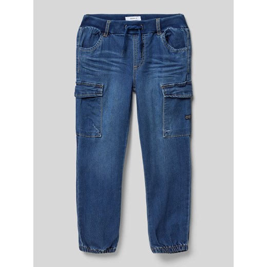 Jeansy cargo o kroju baggy fit z elastycznymi wykończeniami model ‘BEN’ ze sklepu Peek&Cloppenburg  w kategorii Spodnie chłopięce - zdjęcie 173976406