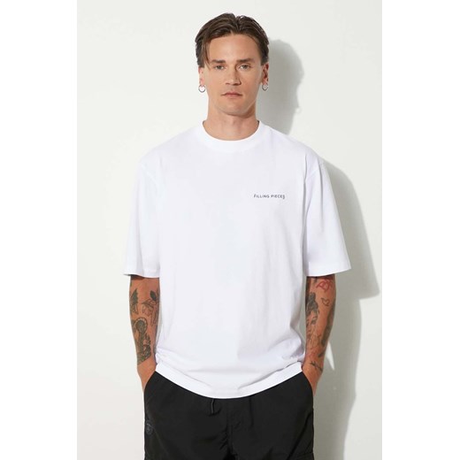 Filling Pieces t-shirt bawełniany Boxy kolor biały gładki 74413781901 L PRM