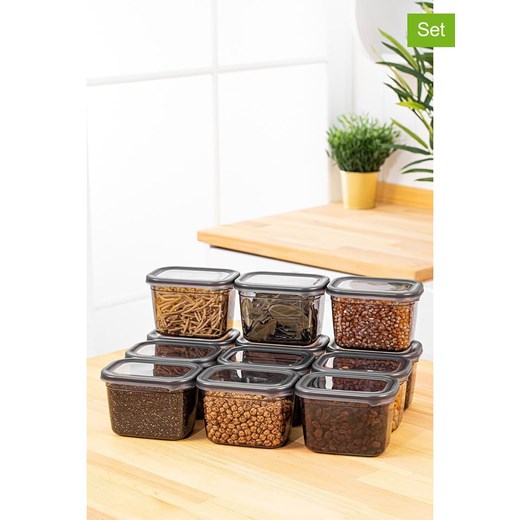 Violeta Home Pojemniki (12 szt.) w kolorze antracytowym - 0,8 l ze sklepu Limango Polska w kategorii Pojemniki kuchenne - zdjęcie 173978928