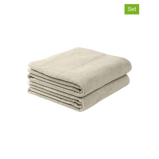 Schiesser Ręczniki prysznicowe (2 szt.) &quot;Turin&quot; w kolorze beżowym ze sklepu Limango Polska w kategorii Ręczniki - zdjęcie 173978956