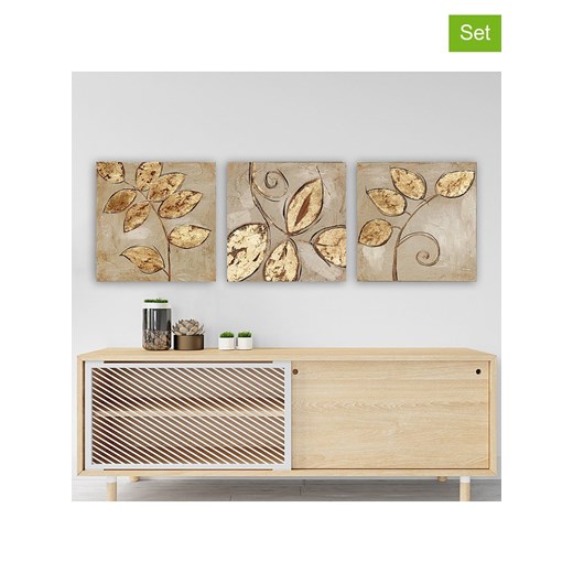 ABERTO DESIGN Druki (3 szt.) na płótnie - 30 x 30 cm ze sklepu Limango Polska w kategorii Obrazy - zdjęcie 173981197