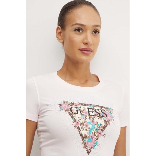 Guess t-shirt CHERRY FLOWER damski kolor różowy W4YI26 J1314 Guess S ANSWEAR.com