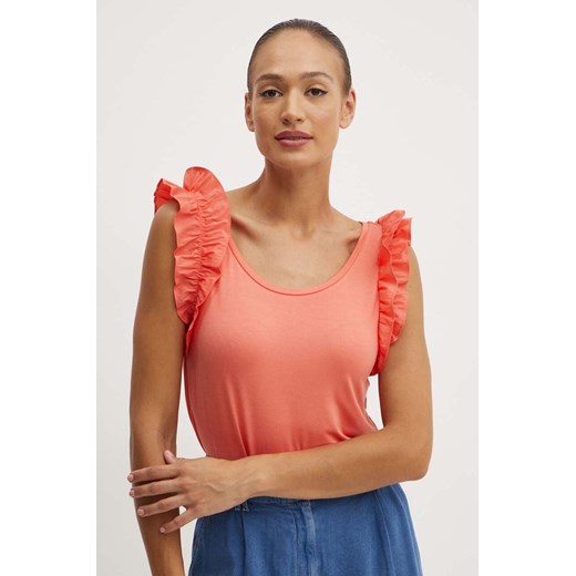 Liu Jo t-shirt damski kolor pomarańczowy ze sklepu ANSWEAR.com w kategorii Bluzki damskie - zdjęcie 173983888