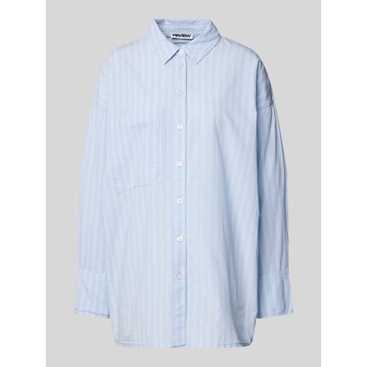 Bluzka koszulowa o kroju oversized z kieszenią na piersi ze sklepu Peek&Cloppenburg  w kategorii Koszule damskie - zdjęcie 173983985