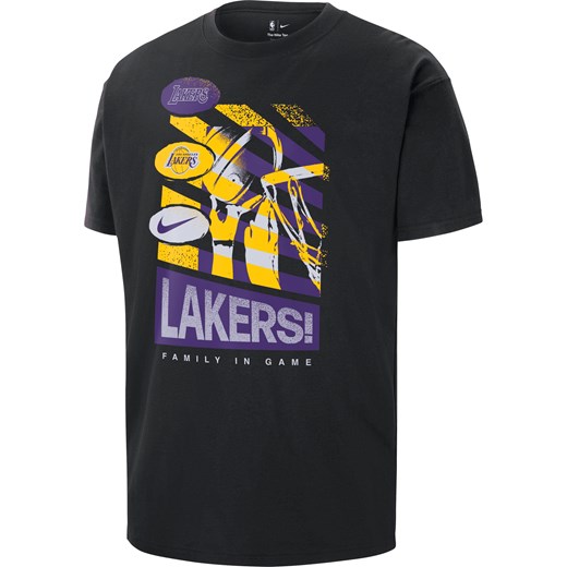 T-shirt męski Nike NBA Los Angeles Lakers Courtside - Czerń ze sklepu Nike poland w kategorii T-shirty męskie - zdjęcie 173984927
