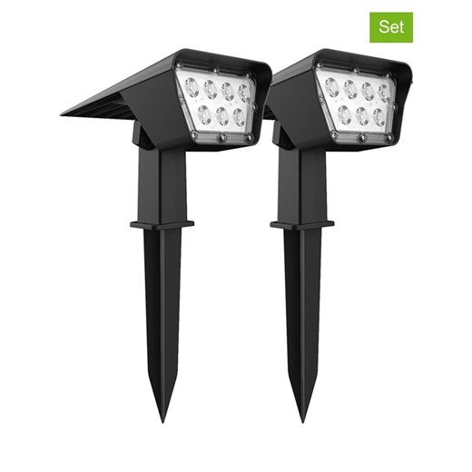 lumisky Lampy solarne LED (2 szt.) "Curtis" w kolorze czarnym na trzonku - wys. 31,5 cm - id: 11237981 - marki Lumisky - 173986519 lumisky Lampy solarne LED (2 szt.) "Curtis" w kolorze czarnym na trzonku - wys. 31,5 cm ze sklepu Limango Polska w kategorii Oświetlenie ogrodowe - zdjęcie 173986519