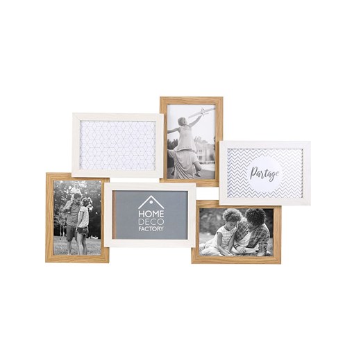 THE HOME DECO FACTORY Ramka w kolorze jasnobrązowo-białym na zdjęcia - 49 x 31,5 cm ze sklepu Limango Polska w kategorii Ramki na zdjęcia - zdjęcie 173986997