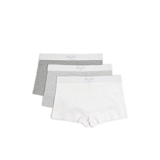 Cropp - 3 pack bokserek z satynową metką - biały Cropp XL Cropp
