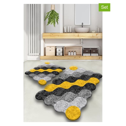 Colorful Cotton Dywaniki łazienkowe (2 szt.) &quot;Circle&quot; w kolorze Colorful Cotton onesize Limango Polska okazja