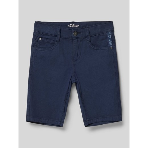 Bermudy o kroju slim fit z napisem z logo model ‘BRAD’ ze sklepu Peek&Cloppenburg  w kategorii Spodenki chłopięce - zdjęcie 173989535