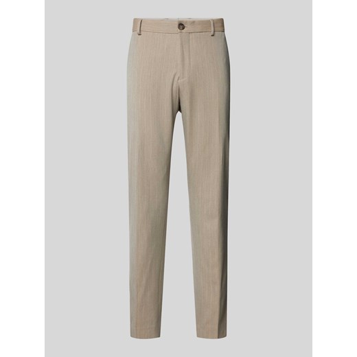 Spodnie do garnituru o kroju slim fit z kieszeniami z tyłu model ‘PETER’ ze sklepu Peek&Cloppenburg  w kategorii Spodnie męskie - zdjęcie 173989539