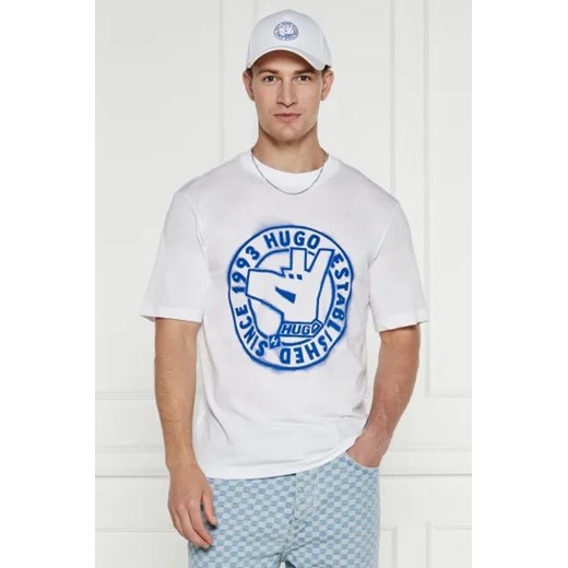 Hugo Blue T-shirt | Regular Fit Hugo Blue XL wyprzedaż Gomez Fashion Store