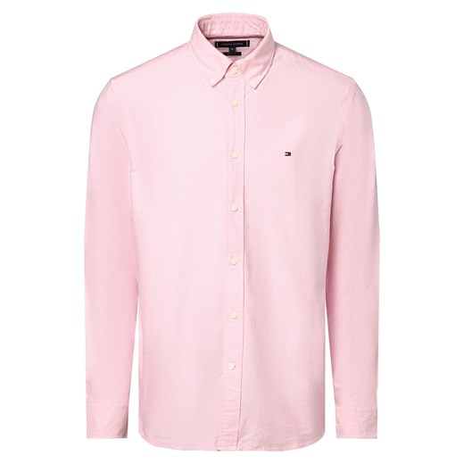 Tommy Hilfiger Koszula męska Mężczyźni Regular Fit Bawełna różowy jednolity ze sklepu vangraaf w kategorii Koszule męskie - zdjęcie 173990595