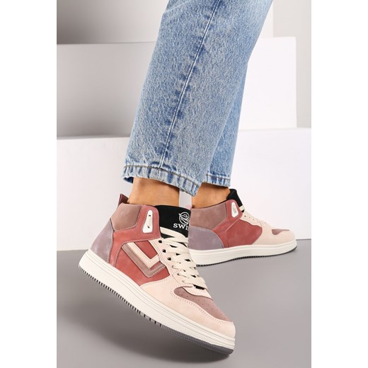Różowe Sneakersy Alcothee ze sklepu born2be.pl w kategorii Buty sportowe damskie - zdjęcie 173990747