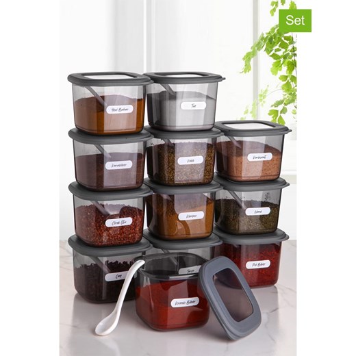 Violeta Home Pojemniki (12 szt.) w kolorze szarym - 550 ml ze sklepu Limango Polska w kategorii Pojemniki kuchenne - zdjęcie 173992276