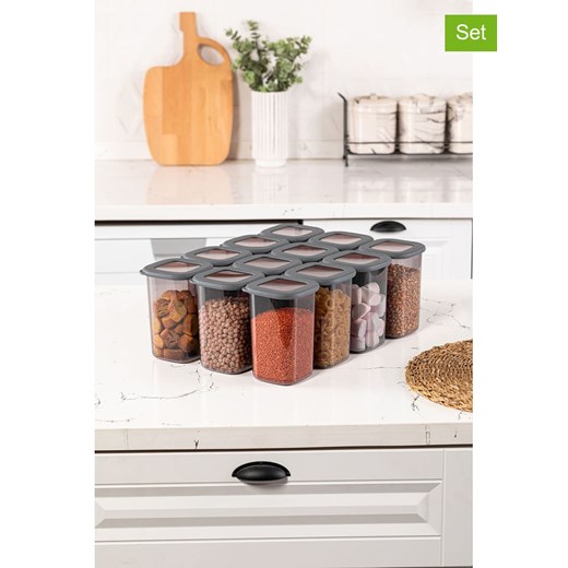 Violeta Home Pojemniki (12 szt.) w kolorze szarym - 1,2 l ze sklepu Limango Polska w kategorii Pojemniki kuchenne - zdjęcie 173992277