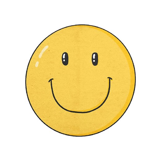 The Wild Hug Dywanik łazienkowy &quot;Smiley&quot; w kolorze żółtym - Ø 50 cm ze sklepu Limango Polska w kategorii Akcesoria łazienkowe - zdjęcie 173992287